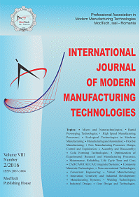 International Journal of Modern Manufacturing Technologies - ISSN 2067-3604